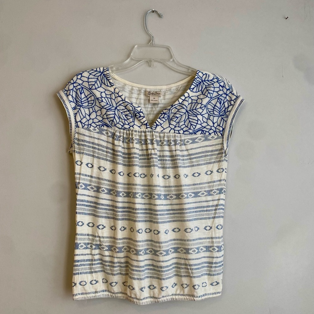 Lucky Brand Bubble Hem Top